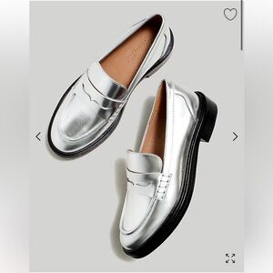 Madewell Vernon Silver Loafers